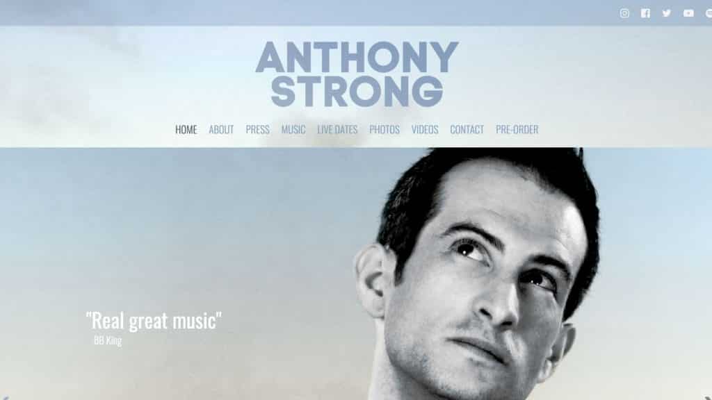 Anthony Strong website