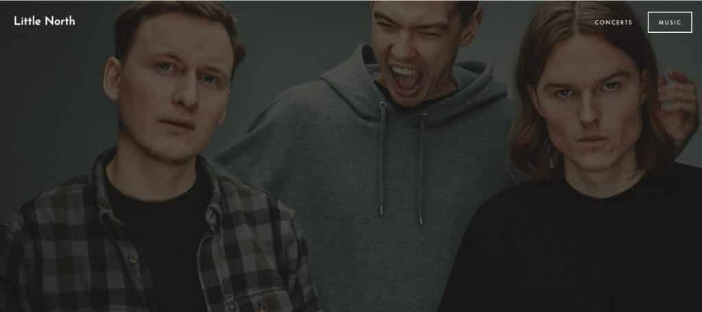 Little North website (band example)