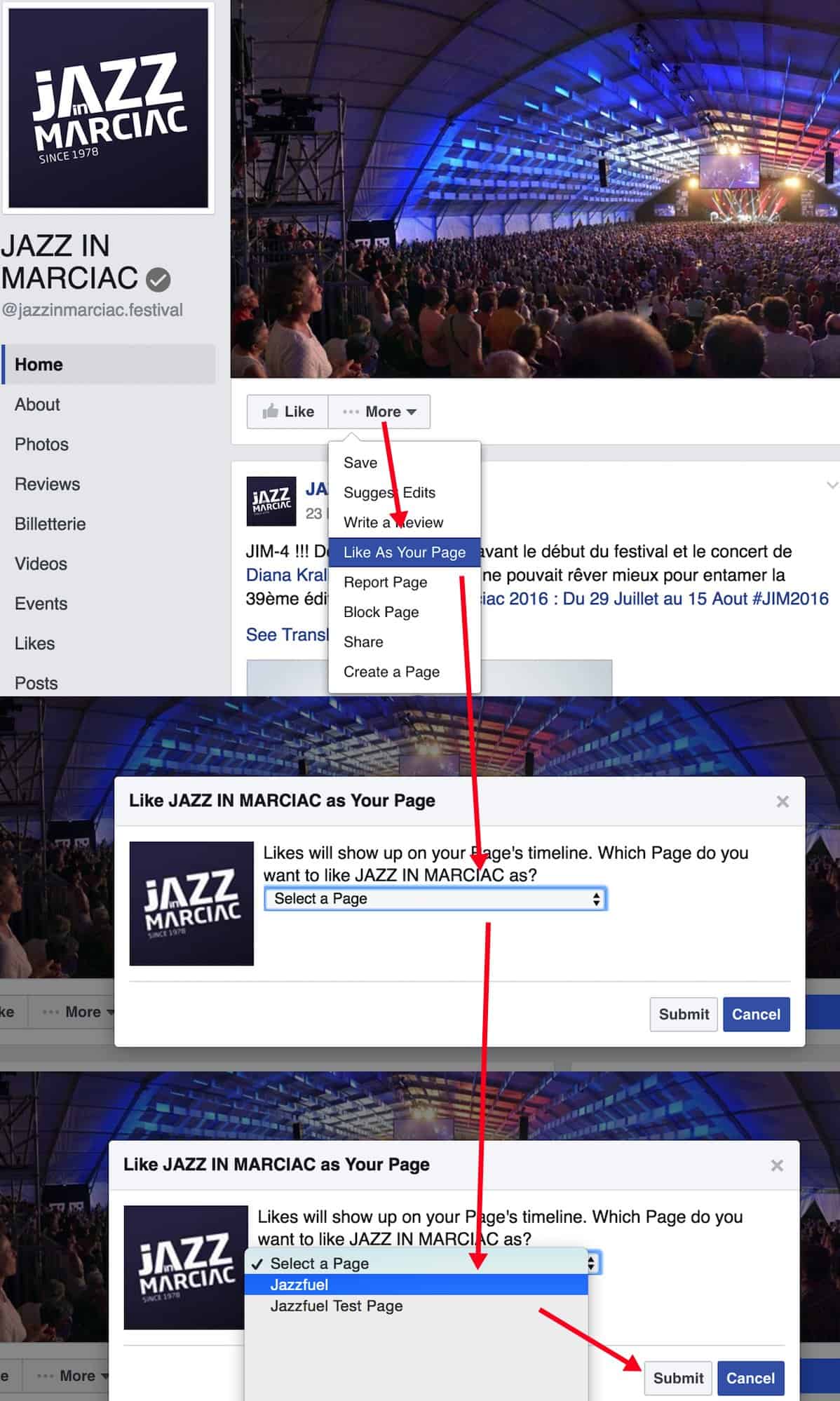 Liking as a Page for Facebook Boost