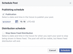 Scheduling on Facebook