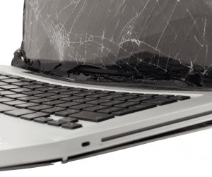 smashed laptop