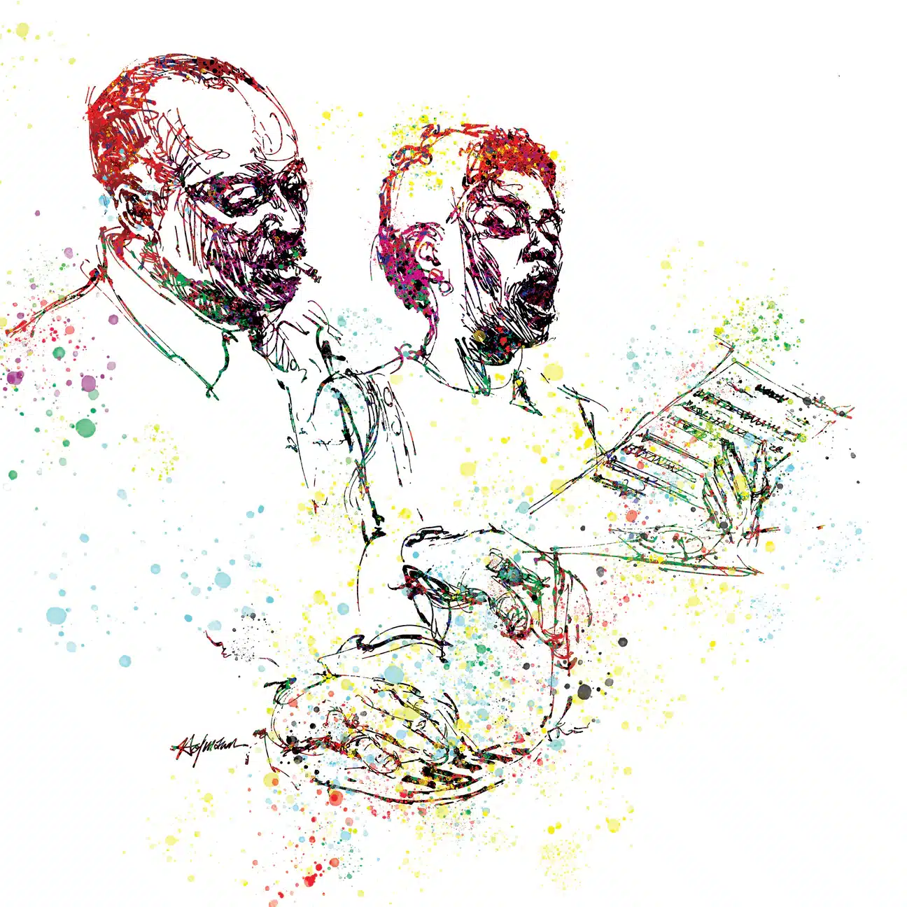Count Basie/Sarah Vaughan Fine Art Print (1961) by Josef Hoffman JazzFest Gallery